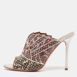 Malone Souliers Multicolor Python Leather Mules Size 37.5