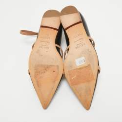 Malone Souliers Black Leather Robyn Ballet Flats Size 37.5