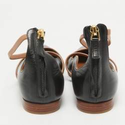 Malone Souliers Black Leather Robyn Ballet Flats Size 37.5