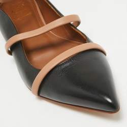 Malone Souliers Black Leather Robyn Ballet Flats Size 37.5