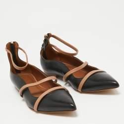Malone Souliers Black Leather Robyn Ballet Flats Size 37.5