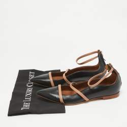 Malone Souliers Black Leather Robyn Ballet Flats Size 37.5