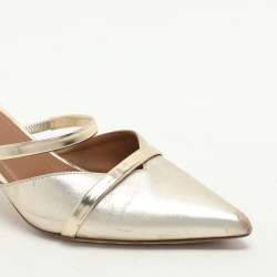 Malone Souliers Gold Leather Frankie Mules Size 36