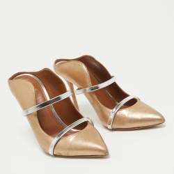 Malone Souliers Metallic Leather Maureen Mules Size 38