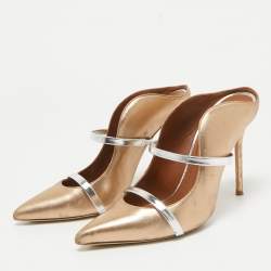 Malone Souliers Metallic Leather Maureen Mules Size 38