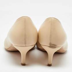 Malone Souliers Cream/Beige Leather Rina Pointed Toe Pumps Size 37