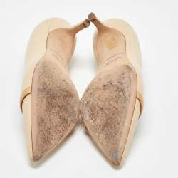 Malone Souliers Cream/Beige Leather Rina Pointed Toe Pumps Size 37