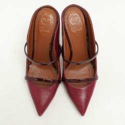 Malone Souliers Burgundy Leather Maureen Mules Size 37