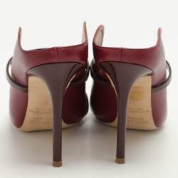 Malone Souliers Burgundy Leather Maureen Mules Size 37