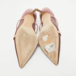 Pre Owned Malone Souliers Beige Leather Maureen Pumps Size 38.5