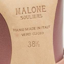 Pre Owned Malone Souliers Beige Leather Maureen Pumps Size 38.5