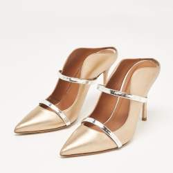Malone Souliers Metallic Leather Maureen Mules Size 37