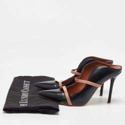 Malone Souliers Black/Brown Leather Maureen Pointed Toe Mules Size 37.5