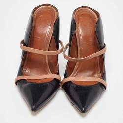 Malone Souliers Black/Brown Leather Maureen Pointed Toe Mules Size 37.5