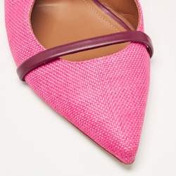 Malone Souliers Pink Raffia Maureen Flat Mules Size 40