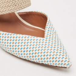 Malone Souliers Multicolor Woven Raffia Maisie Mules Size 41