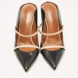 Pre Owned Malone Souliers Black/Beige Leather Maureen Sandals Size 39