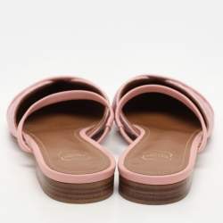 Malone Souliers Beige Leather and Satin Frankie Mules Size 38.5