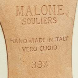 Malone Souliers Cream/White Leather Madison Pointed Toe Ankle Boots Size 38.5