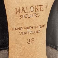 Pre Owned Malone Souliers Multicolor Leather and Suede Montana Ankle Boots Size 38