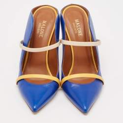 Malone Souliers Blue Leather Maureen Sandals Size 38