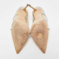 Malone Souliers Metallic Gold/Silver Leather Maureen Pumps Size 41