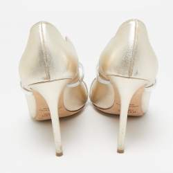 Malone Souliers Metallic Gold/Silver Leather Maureen Pumps Size 41