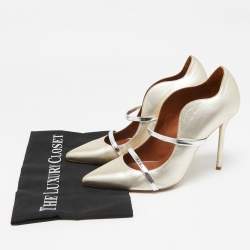 Malone Souliers Metallic Gold/Silver Leather Maureen Pumps Size 41