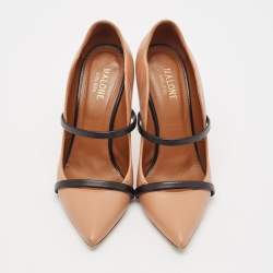 Malone Souliers Brown/Black Leather Maureen Pumps Size 37.5