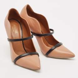 Malone Souliers Brown/Black Leather Maureen Pumps Size 37.5