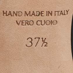 Pre Owned Malone Souliers Black/Brown Leather Maureen Mules Size 37.5