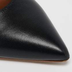 Pre Owned Malone Souliers Black/Brown Leather Maureen Mules Size 37.5