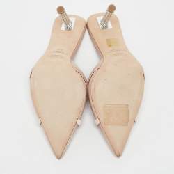 Malone Souliers Beige Satin Josephine Mules Size 39.5