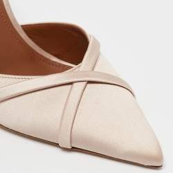 Malone Souliers Beige Satin Josephine Mules Size 39.5