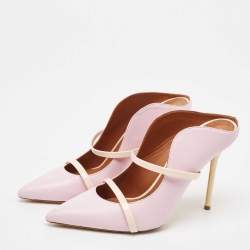 Pre Owned Malone Souliers Lavender Leather Maureen Mules Size 40