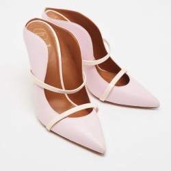 Pre Owned Malone Souliers Lavender Leather Maureen Mules Size 40