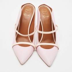Pre Owned Malone Souliers Lavender Leather Maureen Mules Size 40