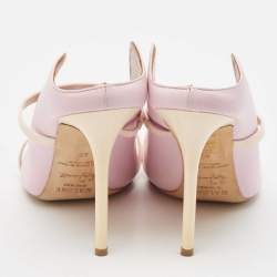 Pre Owned Malone Souliers Lavender Leather Maureen Mules Size 40