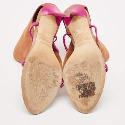 Malone Souliers Beige Leather Madison Pointed Cut Out Toe Ankle Booties Size 41