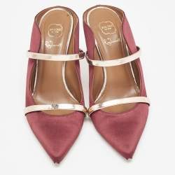 Malone Souliers Burgundy Leather and Satin Maureen Pumps Size 37