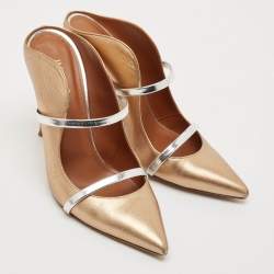 Malone Souliers Gold Leather Maureen Pumps Size 39.5