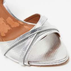 Malone Souliers Silver Textured Leather Jayc Sandals Size 41