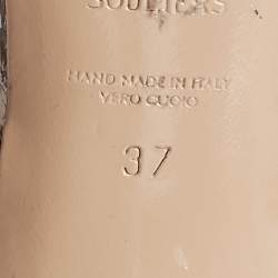 Malone Souliers Metallic Python Embossed Leather Frankie Mules Size 37