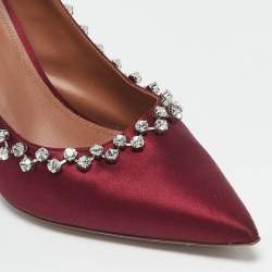 Malone Souliers Burgundy Satin Gael Pumps Size 40