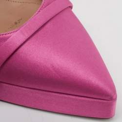 Malone Souliers Pink Satin Platform Pumps Size 38