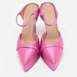 Malone Souliers Pink Satin Platform Pumps Size 38