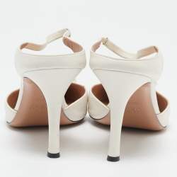 Malone Souliers Black/Ivory Leather Blythe Heel Mules Size 40