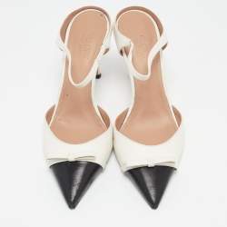 Malone Souliers Black/Ivory Leather Blythe Heel Mules Size 40