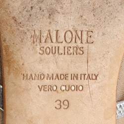 Malone Souliers Metallic Leather Maureen Flats Size 39