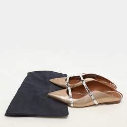 Malone Souliers Metallic Leather Maureen Flats Size 39